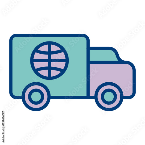 News Van Vector Icon Design