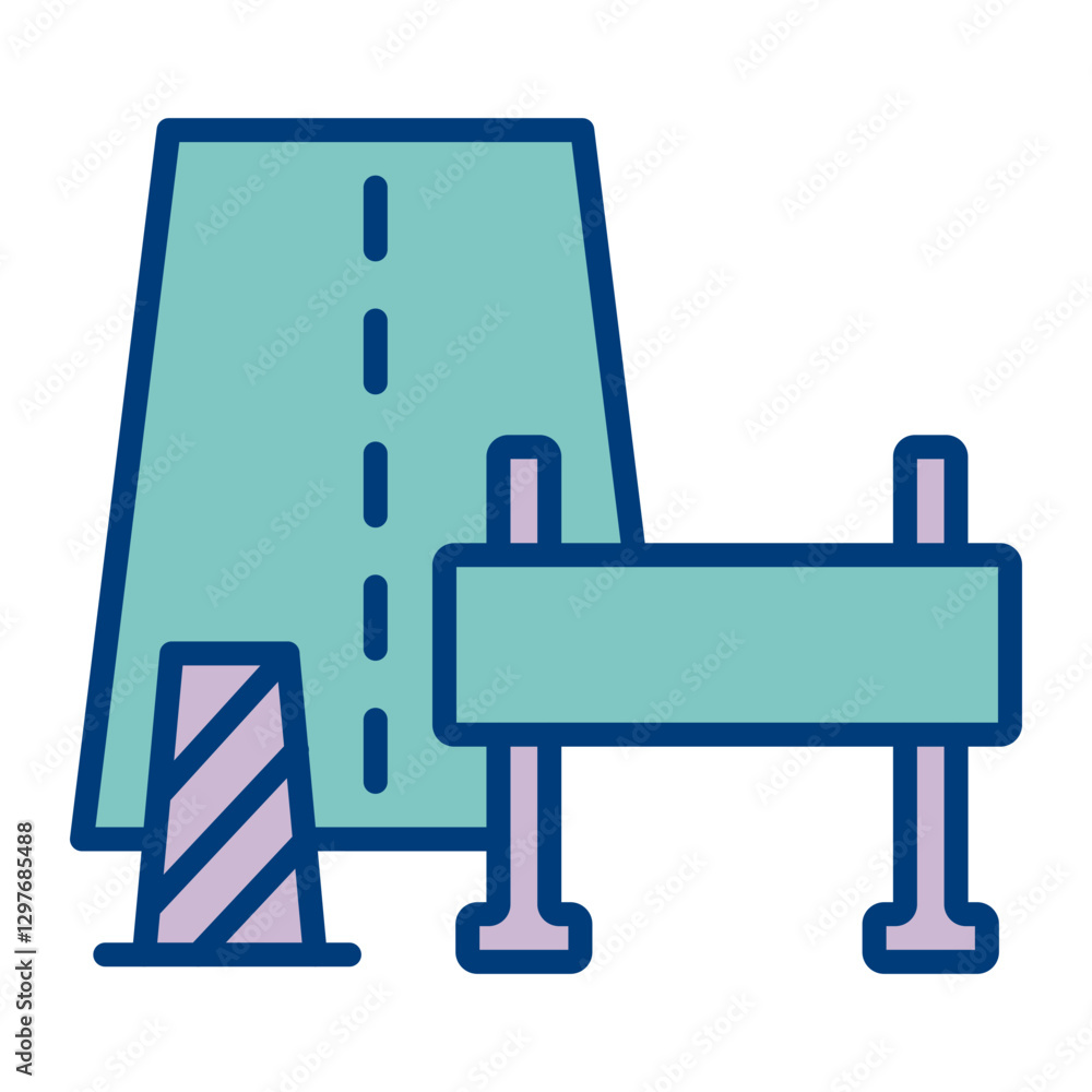 Roadworks Vector Icon Design Roadworks Vector Icon Design