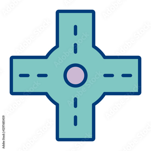Roundabout Vector Icon Design
