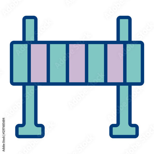 Road Obstruction Vector Icon Design