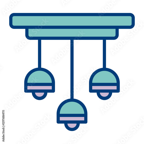 Ceiling Lamp Vector Icon Design