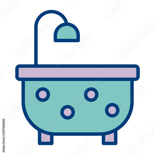 Bathtub Vector Icon Design