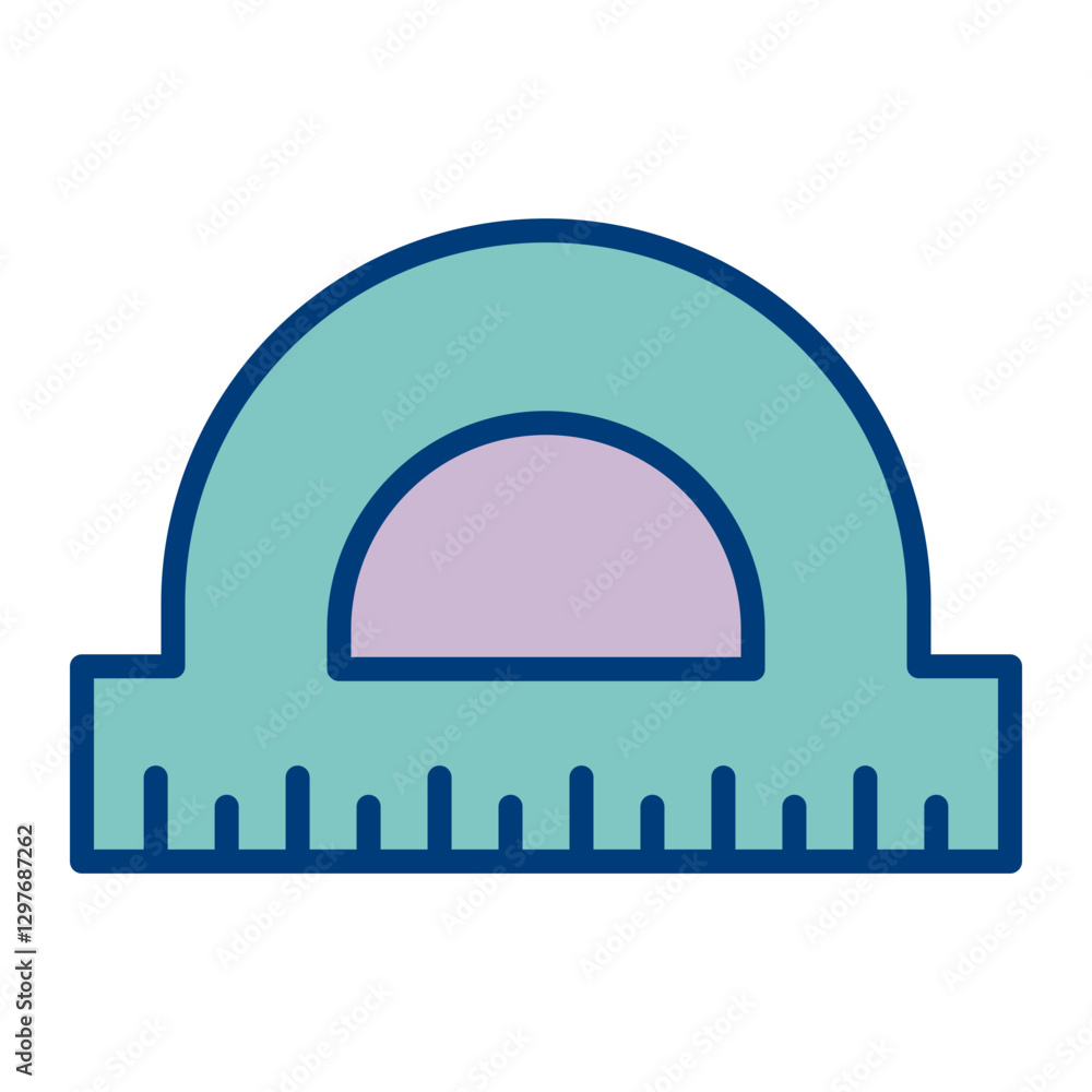 Protractor Vector Icon Design Protractor Vector Icon Design