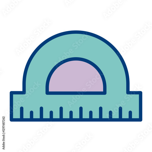Protractor Vector Icon Design