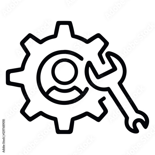 Admin Icon Gear Tools System Maintenance Settings