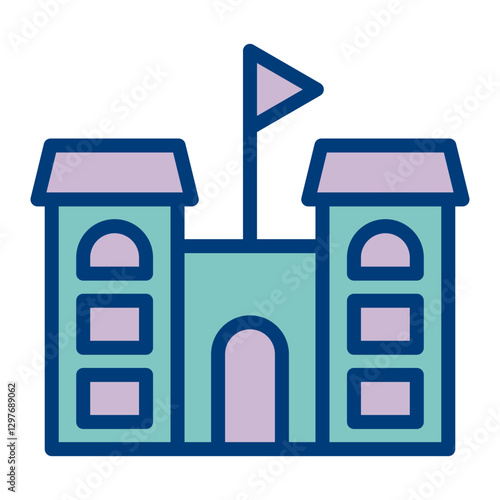 Castle Vector Icon Design