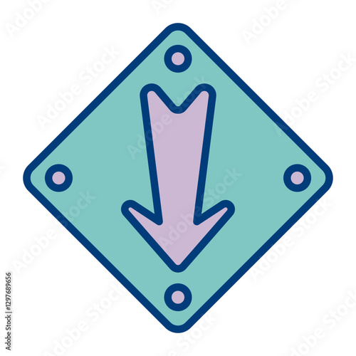 Down Arrow Vector Icon Design