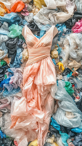 Wallpaper Mural Dress Plastic Pollution Awareness Fashion Statement Torontodigital.ca