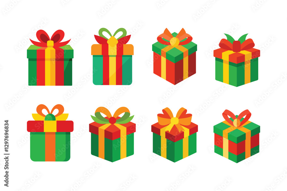 set of colorful gift boxes set of colorful gift boxes