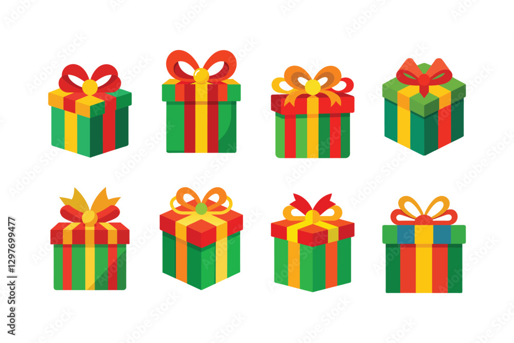 set of gift boxes vector set of gift boxes vector