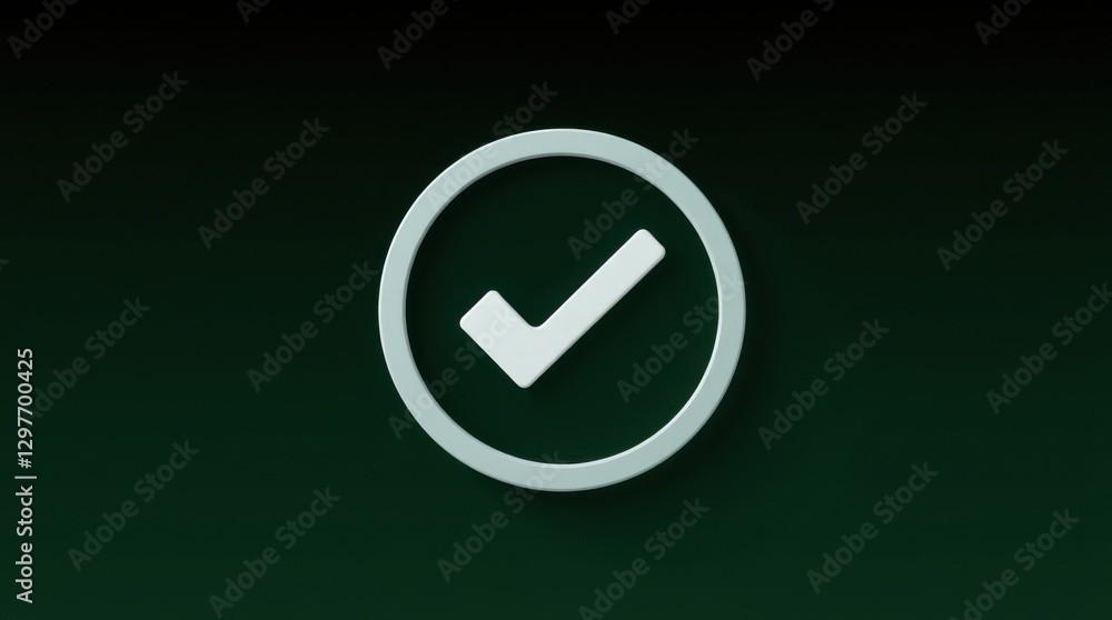 White check mark inside a circle against a dark background, representing approval and confirmation. White check mark inside a circle against a dark background, representing approval and confirmation.