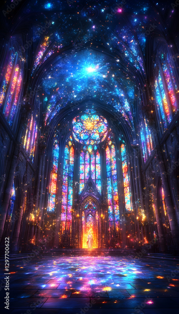 Fototapeta premium Celestial Cathedral Interior