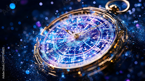 Wallpaper Mural Celestial Clock, Stardust Background Torontodigital.ca