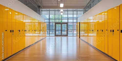 Warm, light brown wooden planks create an elegant diagonal pattern on a smooth floor. The even spacing highlights their natural grain and rich texture, inviting touch and admiration photo