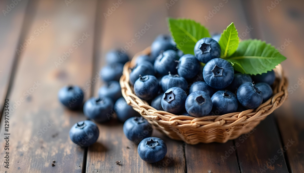 blueberries in a basket blueberries in a basket