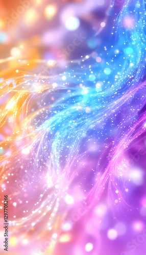 Colorful light swirls, bokeh background