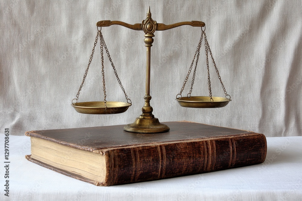 A scale sits on top of a book A scale sits on top of a book