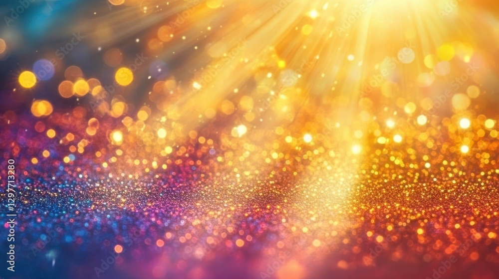 Obraz premium Vibrant Light Reflections and Dynamic Patterns