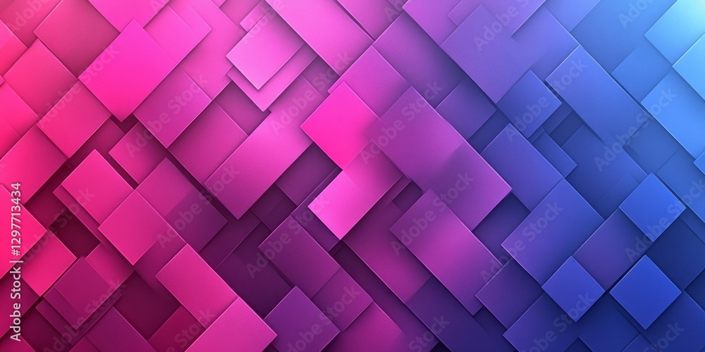 Abstract geometric pattern featuring overlapping rectangles in pink and blue Abstract geometric pattern featuring overlapping rectangles in pink and blue