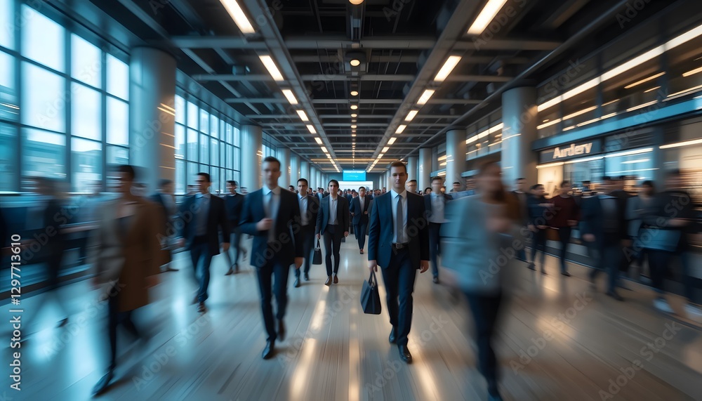 The concept of sustainability in business centers, crowds of business people walking at a corporate office ,abstract motion blur image with blurred background, The concept of sustainability in business centers, crowds of business people walking at a corporate office ,abstract motion blur image with blurred background,