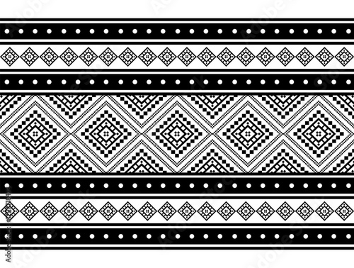 Geometric ethnic oriental seamless pattern traditional Design for background,carpet,wallpaper.clothing,wrapping,Batik fabric,Vector illustration.embroidery style, sadu