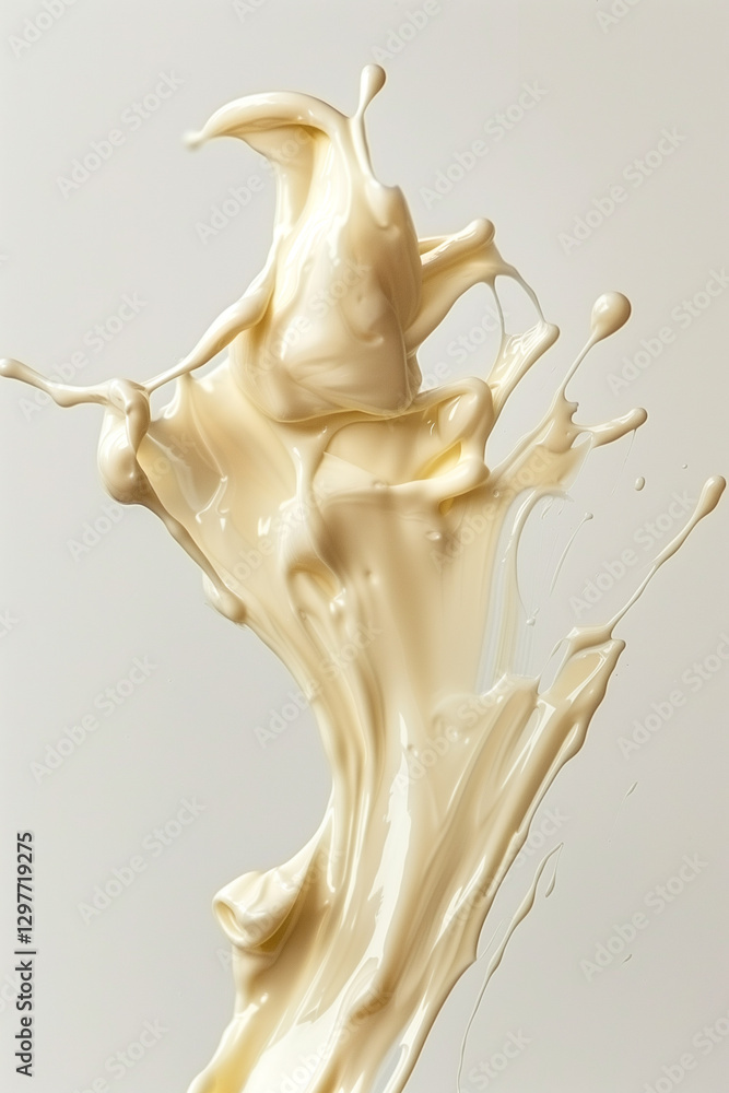 Obraz premium Close-up image of cosmetic cream smear isolated on white background