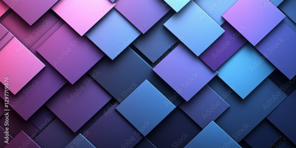 Tiled square gradient pattern in shades of purple and blue Tiled square gradient pattern in shades of purple and blue