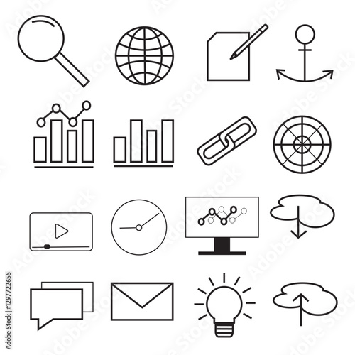 Outline web icon collection - Search Engine Optimization