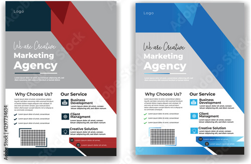 corporate flyer template design for business cover and company brochure