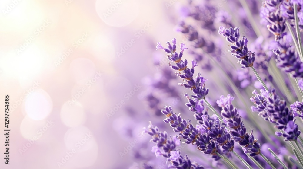 Naklejka premium Beautiful lavender blossoms create a soothing and tranquil floral display