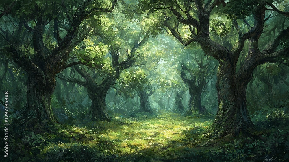 Sunlit Forest Path Sunlit Forest Path