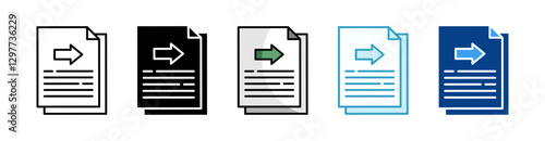 Compliance Arrow Icon Set Multiple Style Collection