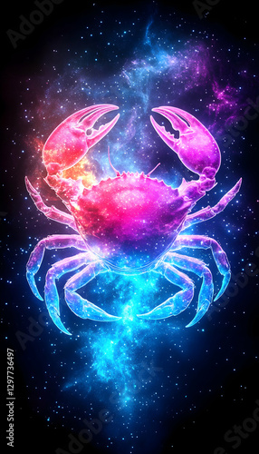 Cosmic Crab, Nebula Background