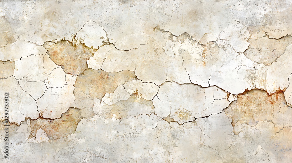 Naklejka premium Cracked surface art urban environment textured background grunge design high angle view abstract concept