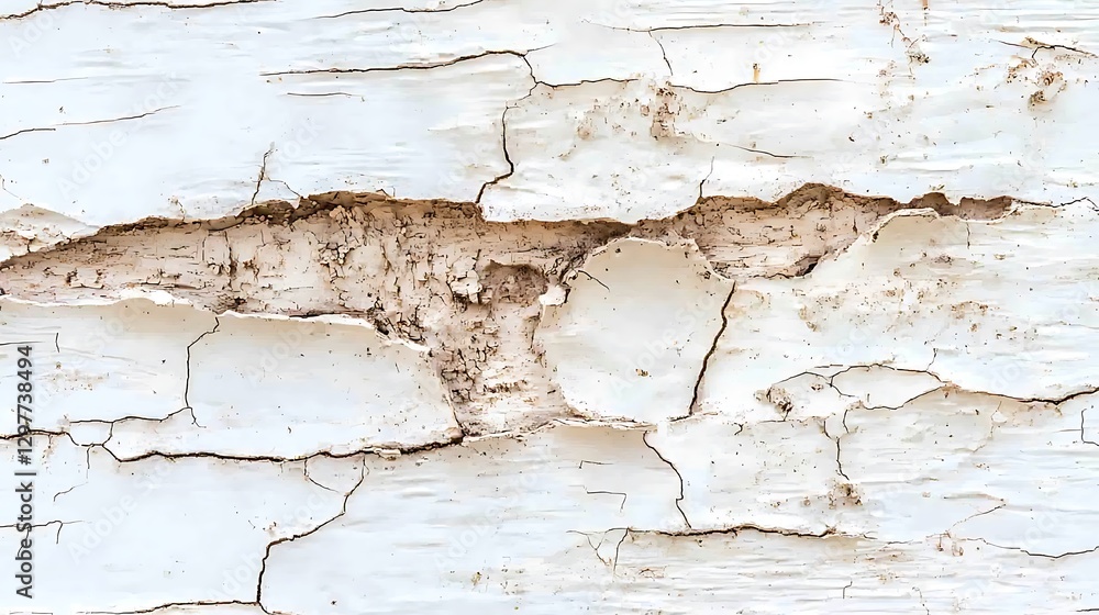 Obraz premium Cracked white bark texture nature close-up outdoor detailed view natural patterns