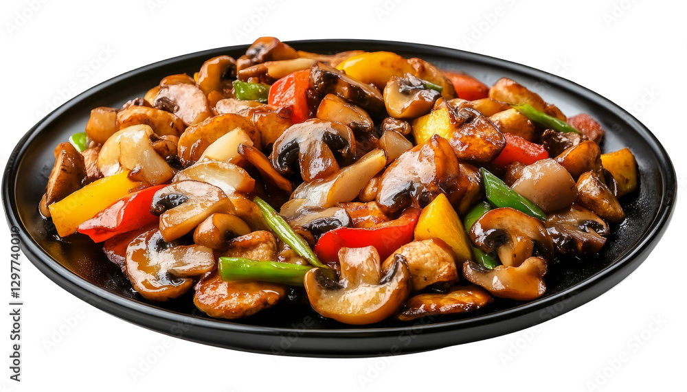 Asian-Style Mushroom Stir Fry with Peppers Asian-Style Mushroom Stir Fry with Peppers