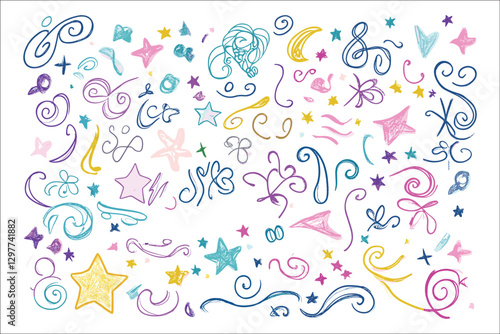 Hand-Drawn Floral Patterns - Colorful AI-Generated Vector.