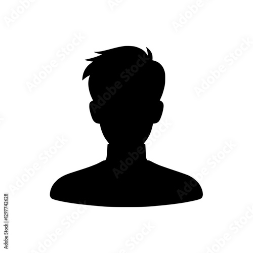 Silhouette icon of a young man with a neutral expression, representing identity and individuality