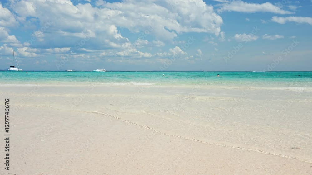 beautiful beach background with crystal blue sea view on tropical island. Wallpaper, summer vacation and seascape beautiful beach background with crystal blue sea view on tropical island. Wallpaper, summer vacation and seascape