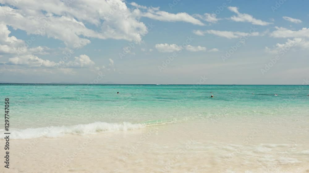 beautiful beach background with crystal blue sea view on tropical island. Wallpaper, summer vacation and seascape beautiful beach background with crystal blue sea view on tropical island. Wallpaper, summer vacation and seascape