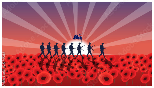 ANZAC Day Poppy Field Tribute