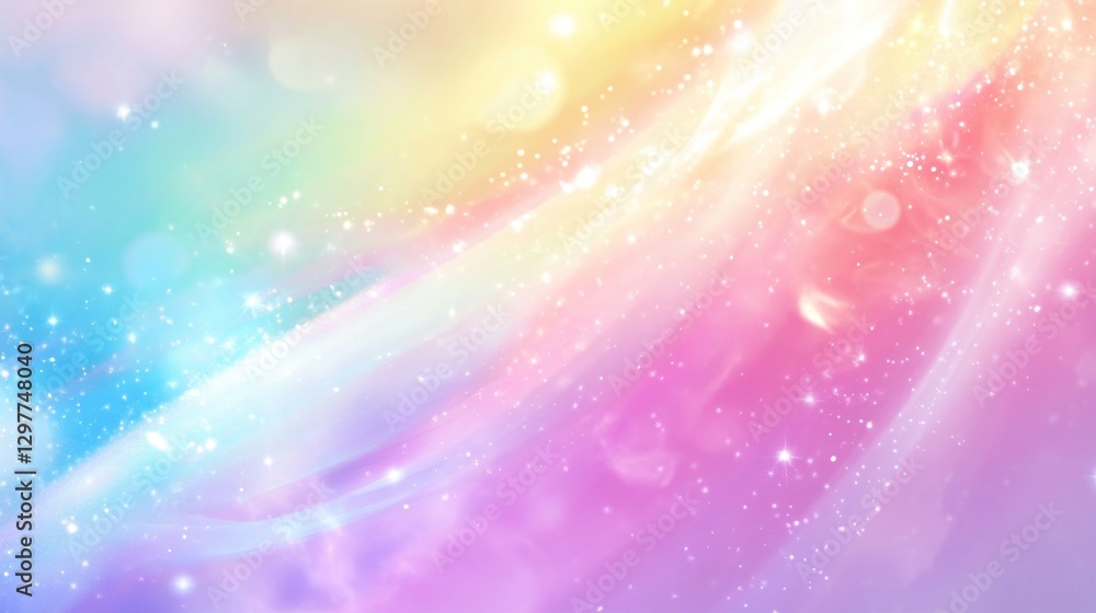 Fototapeta premium Pastel rainbow abstract background with light streaks