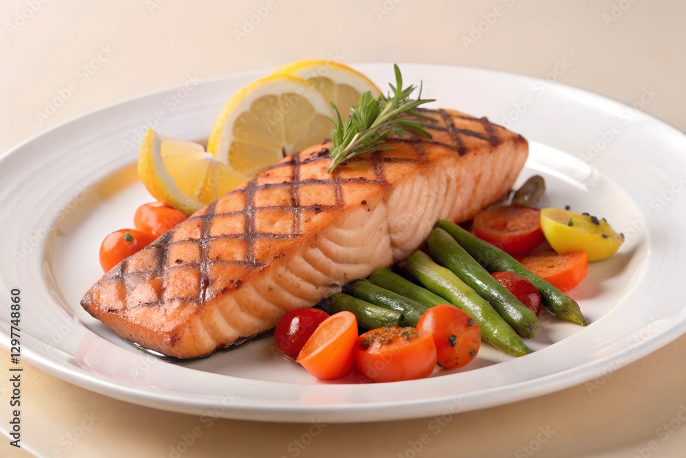 grilled salmon with vegetables grilled salmon with vegetables