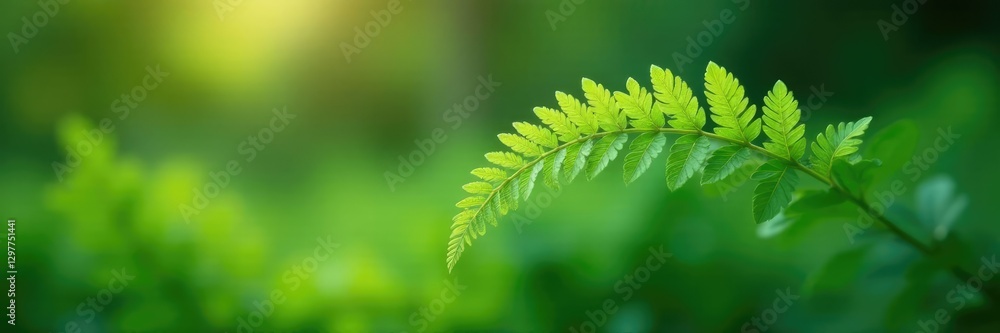 A delicate silver fern frond sways gently in the soft breeze, verdant vegetation, peaceful scenes, calm environments A delicate silver fern frond sways gently in the soft breeze, verdant vegetation, peaceful scenes, calm environments