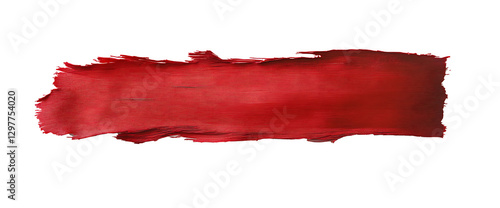 Red ribbon, a long strip of red paper, isolated on a white background.PNG
