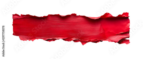 Wallpaper Mural Red paper sticker isolated on white background. Empty paper mockup.PNG Torontodigital.ca