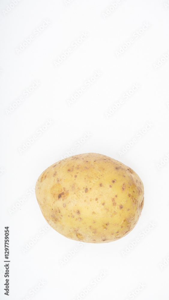 Ripe Potato Isolated on White Background Ripe Potato Isolated on White Background