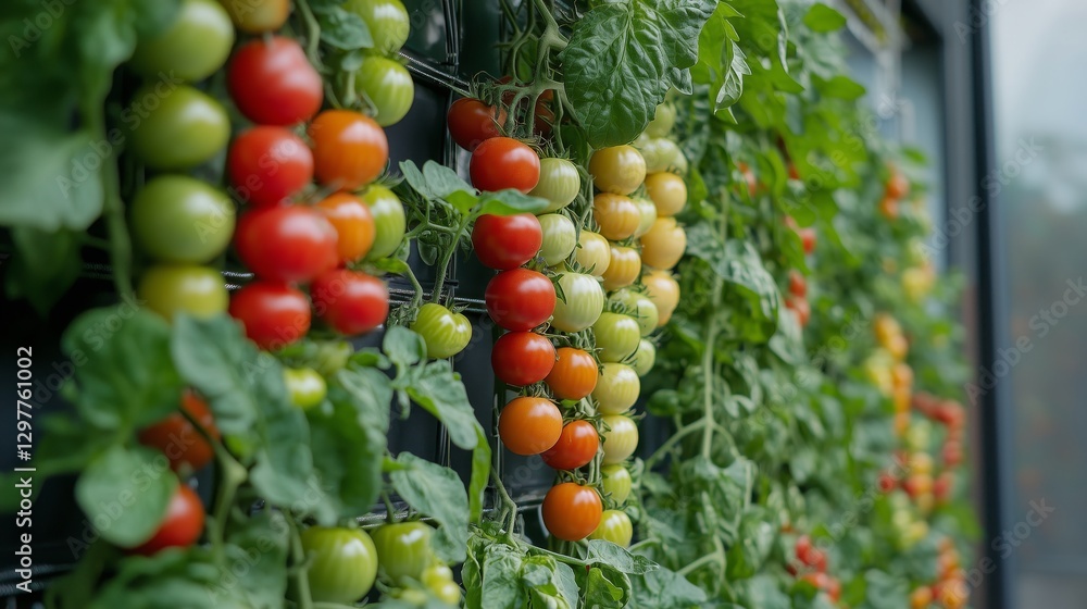 Tomato Feast in Vertical Garden Tomato Feast in Vertical Garden