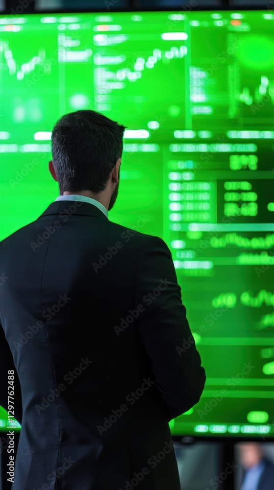 Analyzing financial market data on a glowing digital interface Analyzing financial market data on a glowing digital interface