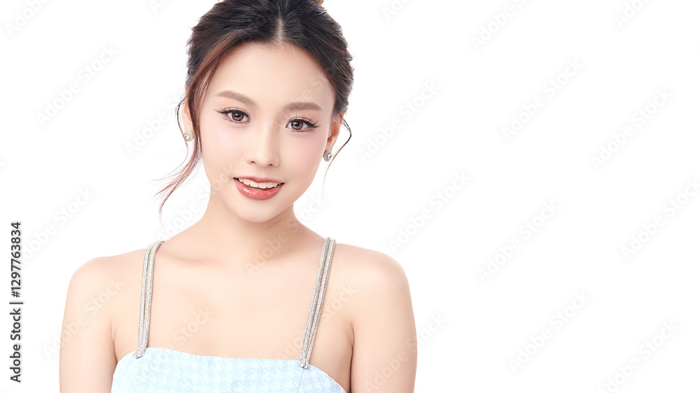 Beautiful young asian woman with clean fresh skin on white background, Face care, Facial treatment, Cosmetology, beauty and spa, Asian women portrait. Beautiful young asian woman with clean fresh skin on white background, Face care, Facial treatment, Cosmetology, beauty and spa, Asian women portrait.